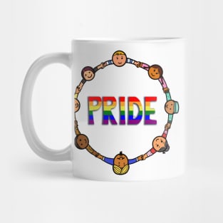 Group of People Holding Hands Gay Pride Mug